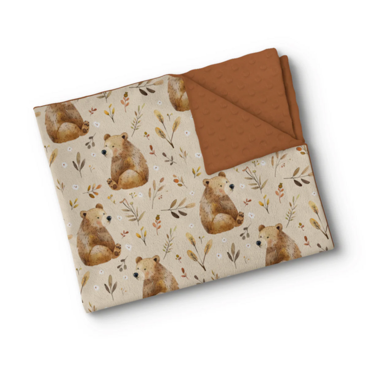 OLEOOPS | Couverture Minky - Oursons grognons