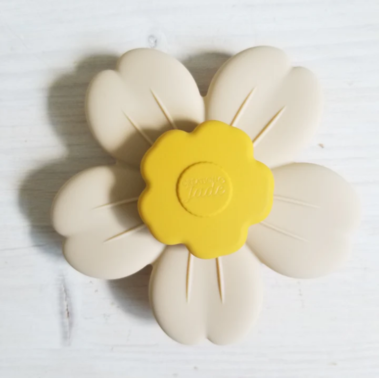 CRÉATION JADE | Spinner en Fleur - Crème & Jaune