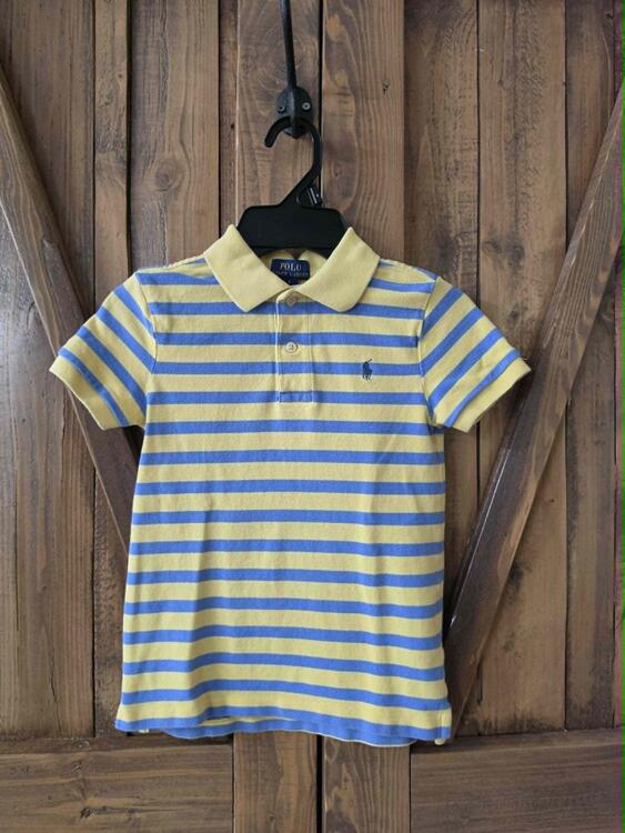 RALPH LAUREN | T-shirt polo à rayures jaune (6 ans)