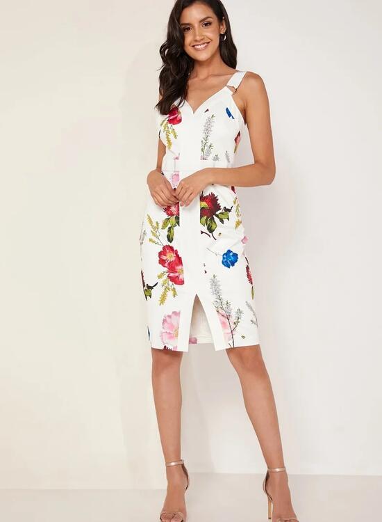 TED BAKER | Robe bodycon Amylia Sundae (Xsmall)