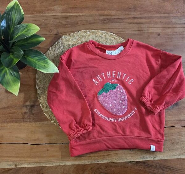 DEUX PAR DEUX | Chandail Ouater - Fraise (3 ans)