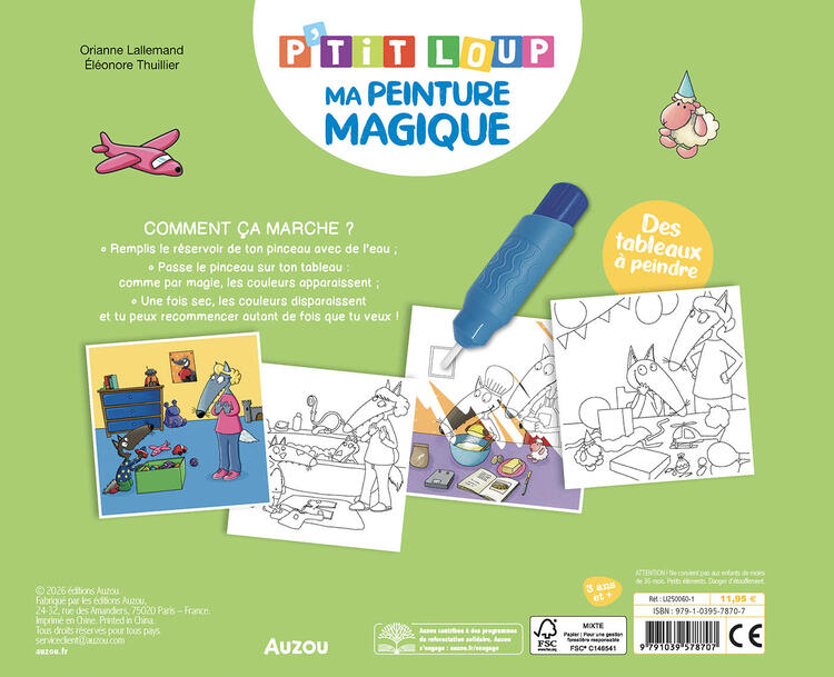 AUZOU | P'Tit Loup - Ma peinture magique