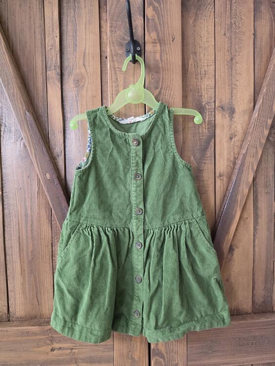 MINI BODEN | Robe en Corduroy - Vert (3-4 ans)