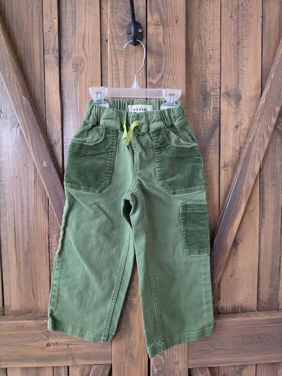 MINI BODEN | Pantalon en Corduroy - Vert (3-4 ans)