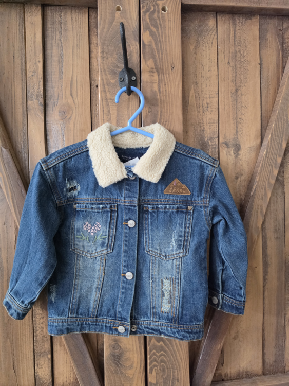 SOURIS MINI | Veste en Jeans avec Collet en Sherpa (3 ans)