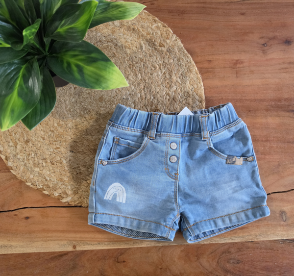 SOURIS MINI | Short en Jeans - Arc-en-ciel (2-3 ans)