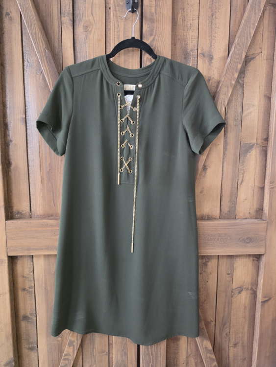 MICHEAL KORS | Robe vert avec chaines (Small)