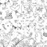PICO TATOO | Affiche Géante à Colorier - La festive