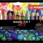 STABILO | Woody 3 en 1 - Arty - Ensemble de 10